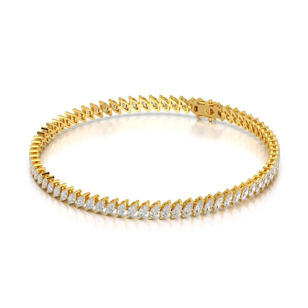 5 CT Marquise Cut Diamond Bezel Tennis Bracelet Jama Jewels