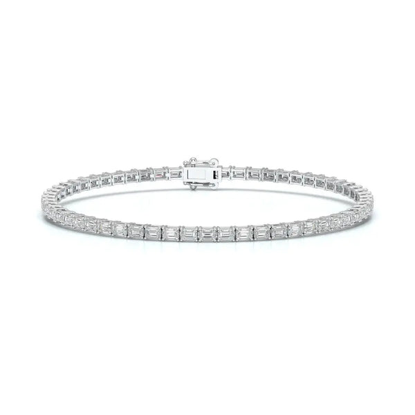 5.10 CT Emerald Cut East-West Diamond Tennis Bracelet