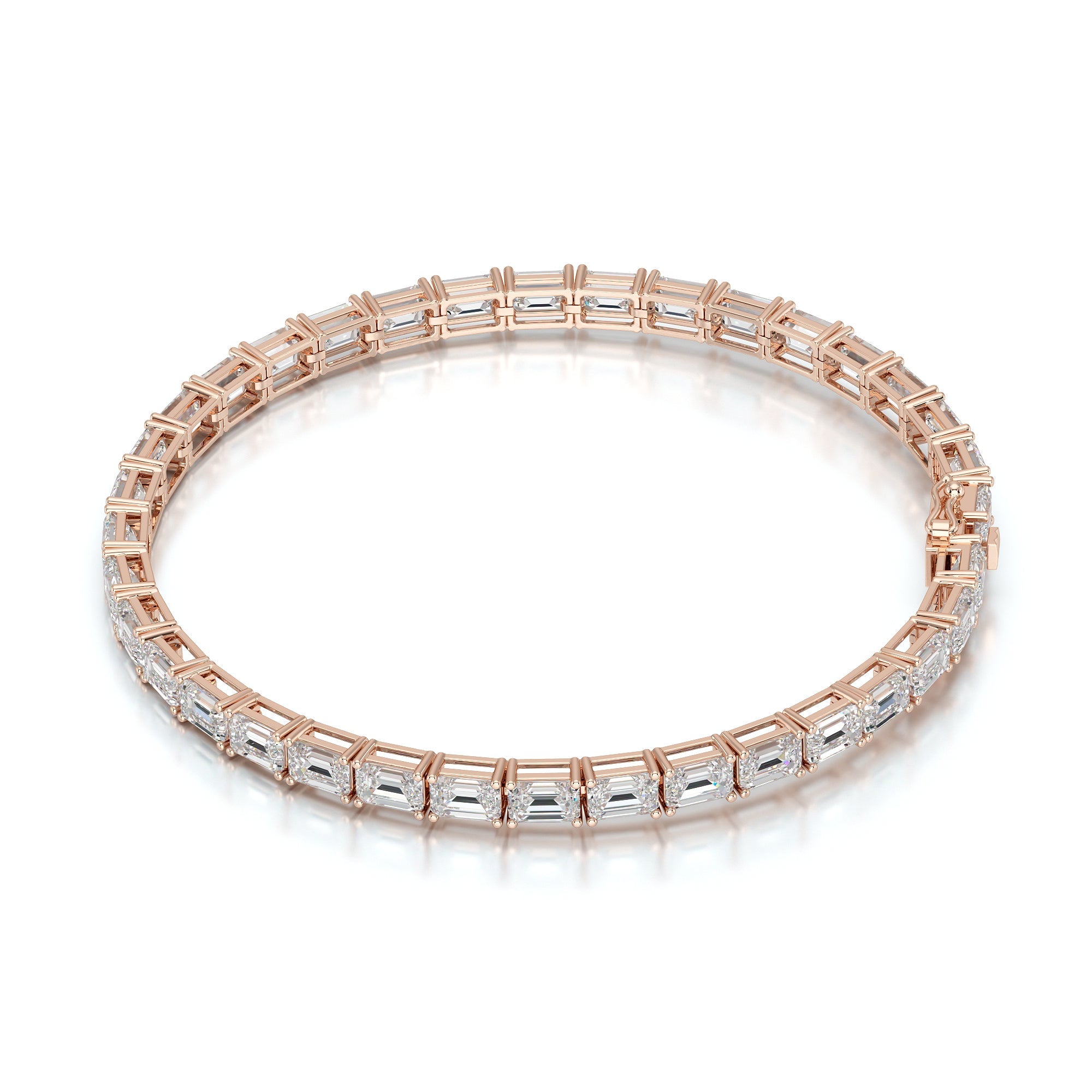 10.25 CT Emerald Cut Diamond Tennis Bracelet Jama Jewels