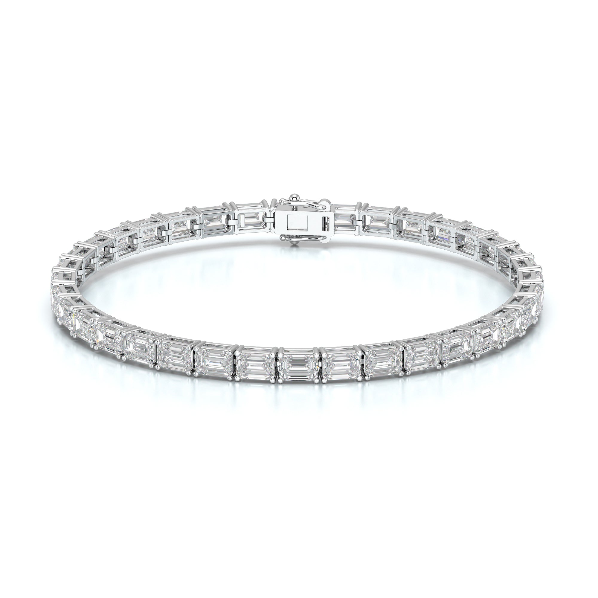 10.25 CT Emerald Cut Diamond Tennis Bracelet Jama Jewels