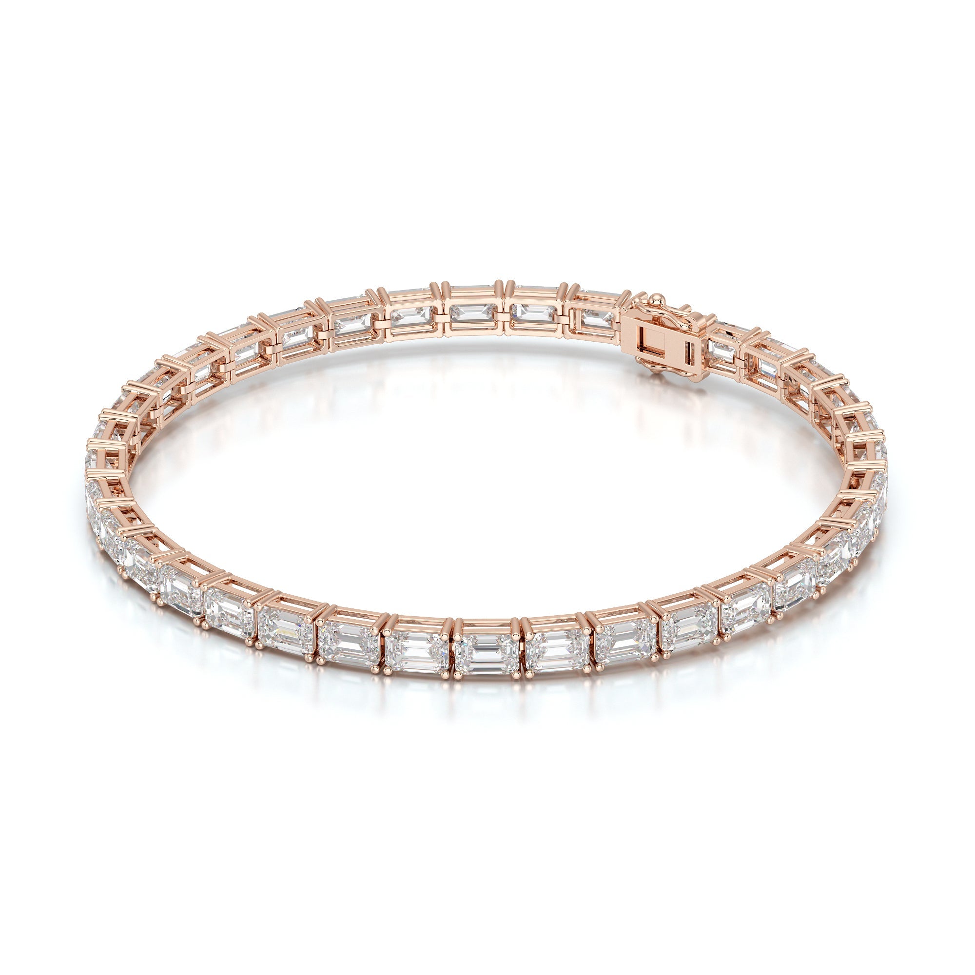 10.25 CT Emerald Cut Diamond Tennis Bracelet Jama Jewels