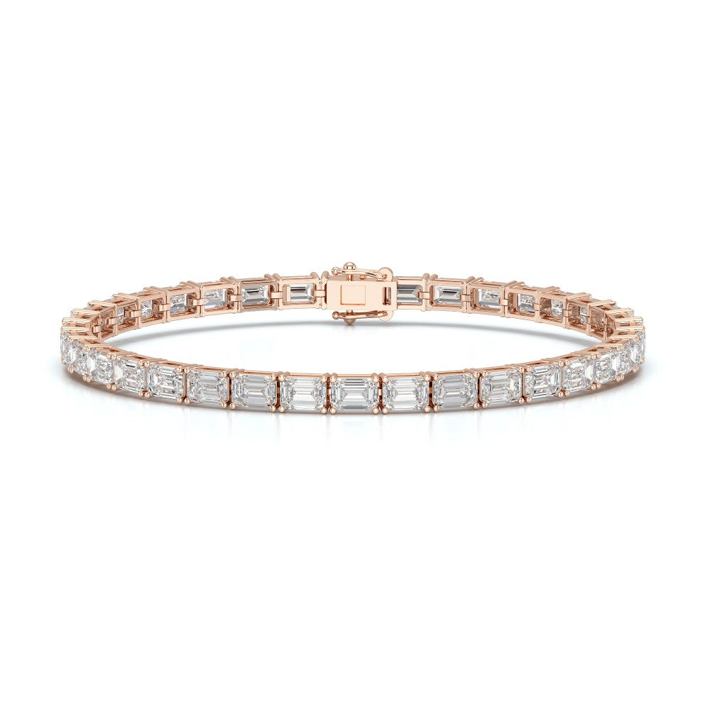 12.25 CT Emerald Cut Diamond Tennis Bracelet Jama Jewels