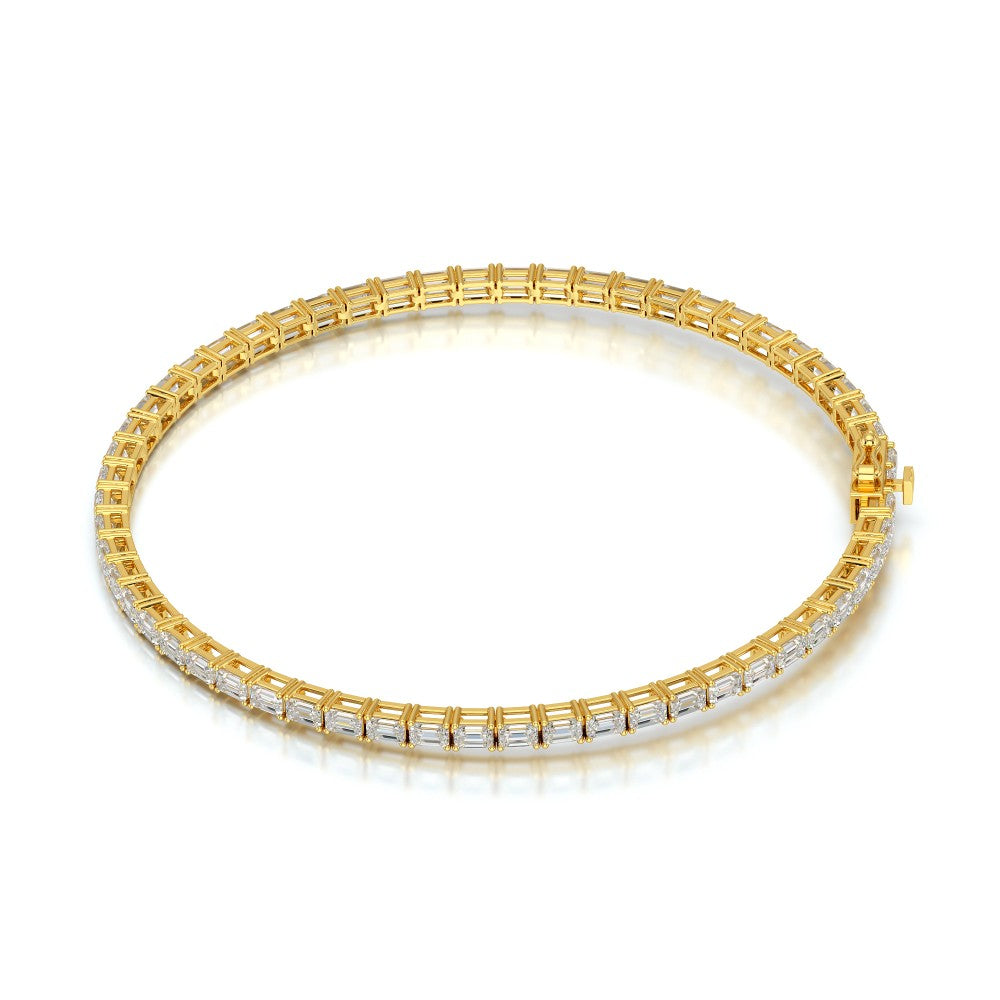 3.85 CT Emerald Cut Diamond Tennis Bracelet Jama Jewels