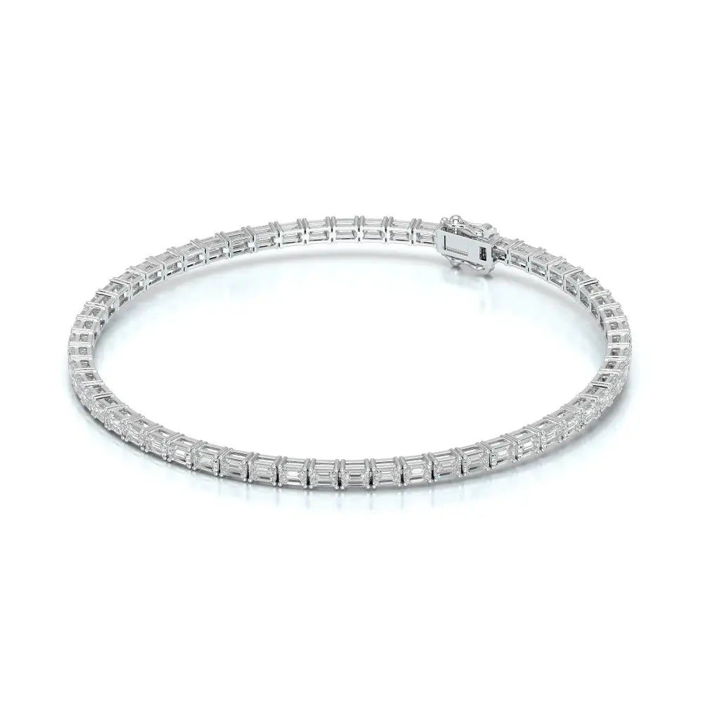 3.85 CT Emerald Cut Diamond Tennis Bracelet Jama Jewels