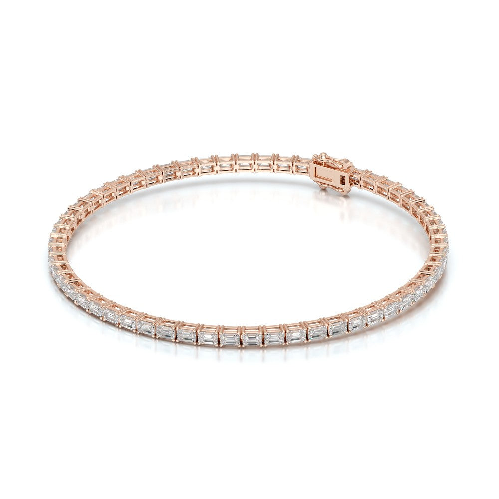 3.85 CT Emerald Cut Diamond Tennis Bracelet Jama Jewels