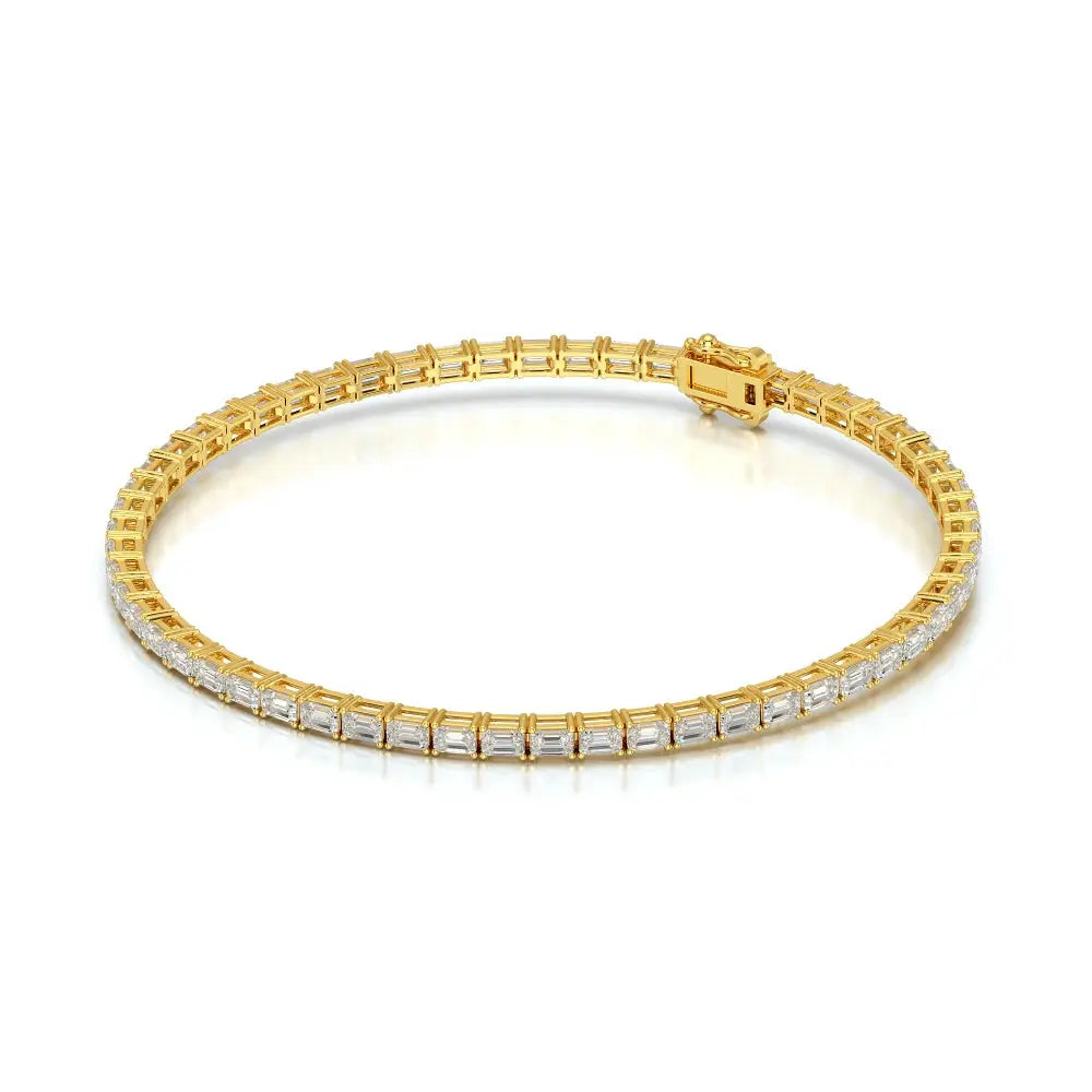3.85 CT Emerald Cut Diamond Tennis Bracelet Jama Jewels
