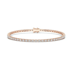 5.16 CT Oval Cut Diamond Tennis Bracelet Rose Gold