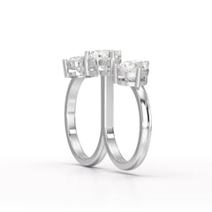 Two Finger Fancy Shape Lab Diamond Ring