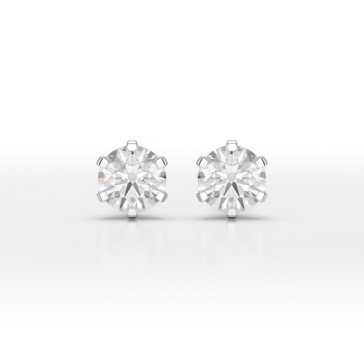 1.68 CT Round Lab Diamond Stud Earrings