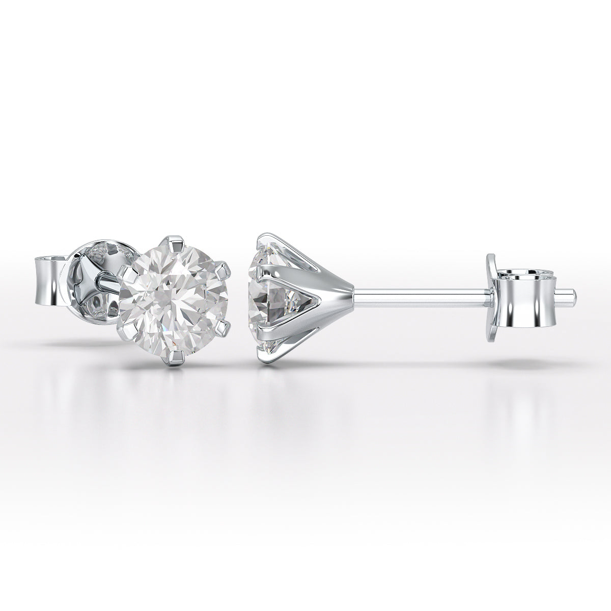 1.68 CT Round Lab Diamond Stud Earrings