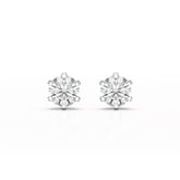 Simple Stud 0.87 CT Round Lab Diamond Earrings