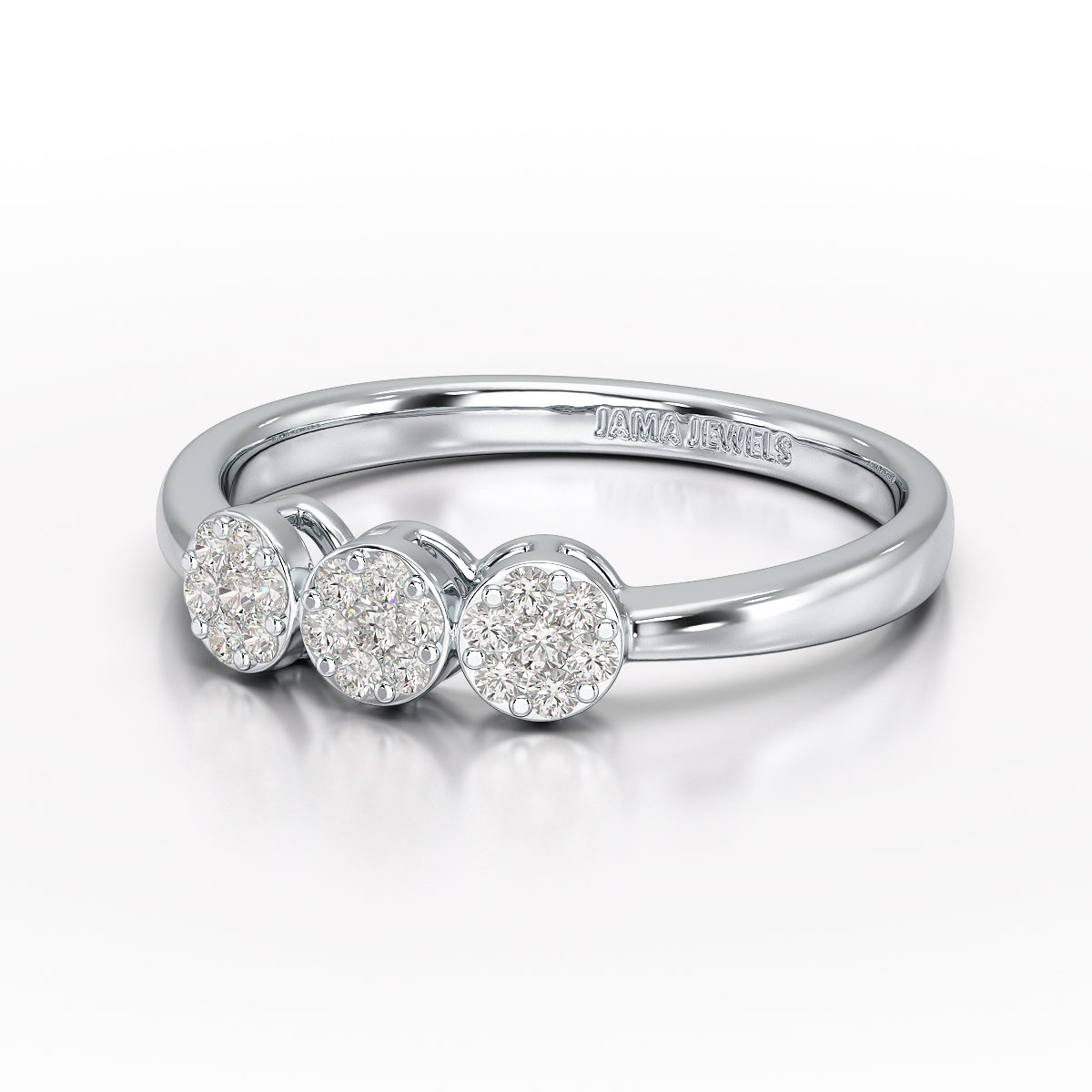 0.21 CT Round Shape Lab Diamonds Engagement Ring