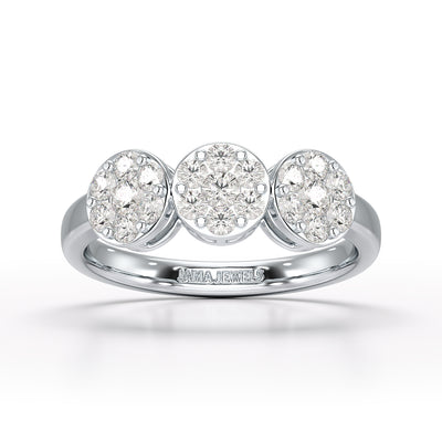0.57 CT Lab Grown Round Shape Simple Wedding Ring