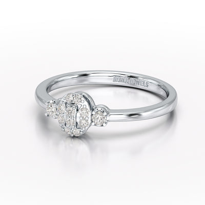 0.13 CT Round White Lab Grown Diamond Rings