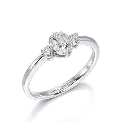 0.13 CT Round White Lab Grown Diamond Rings
