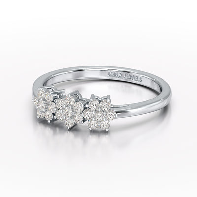 0.33 CT Simple Round Cut Lab Diamond Engagement Ring