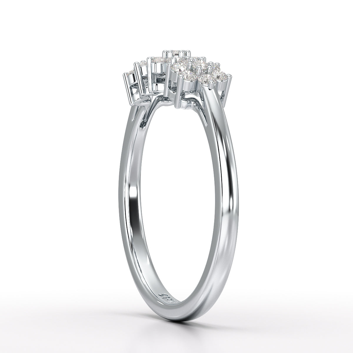 0.33 CT Simple Round Cut Lab Diamond Engagement Ring