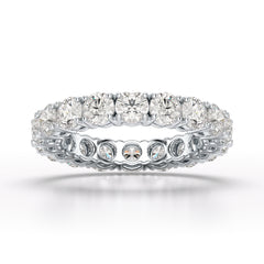 3.69 CT Full Classic Round Cut Lab Diamonds Engagement Ring
