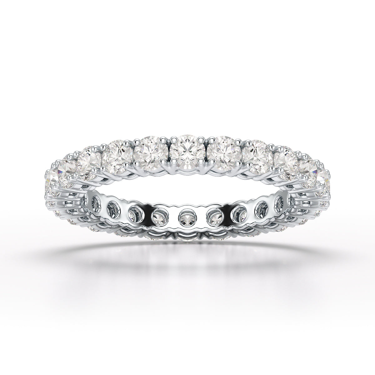 1.75 CT Full Classic Round Lab Diamonds Engagement Ring