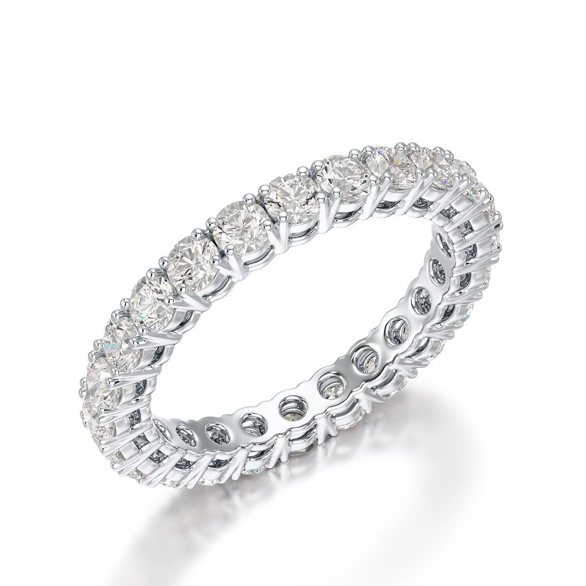 1.75 CT Full Classic Round Lab Diamonds Engagement Ring