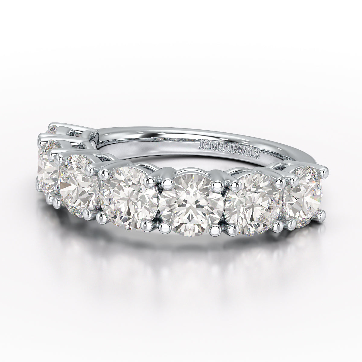 3.6 CT Half Classic Round Lab Diamonds Engagement Rings