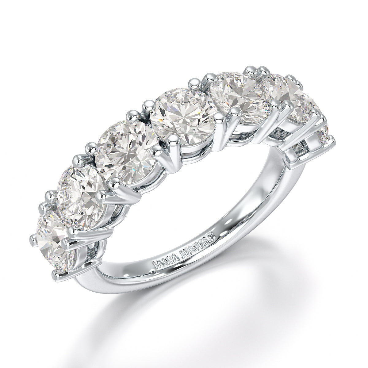 3.6 CT Half Classic Round Lab Diamonds Engagement Rings