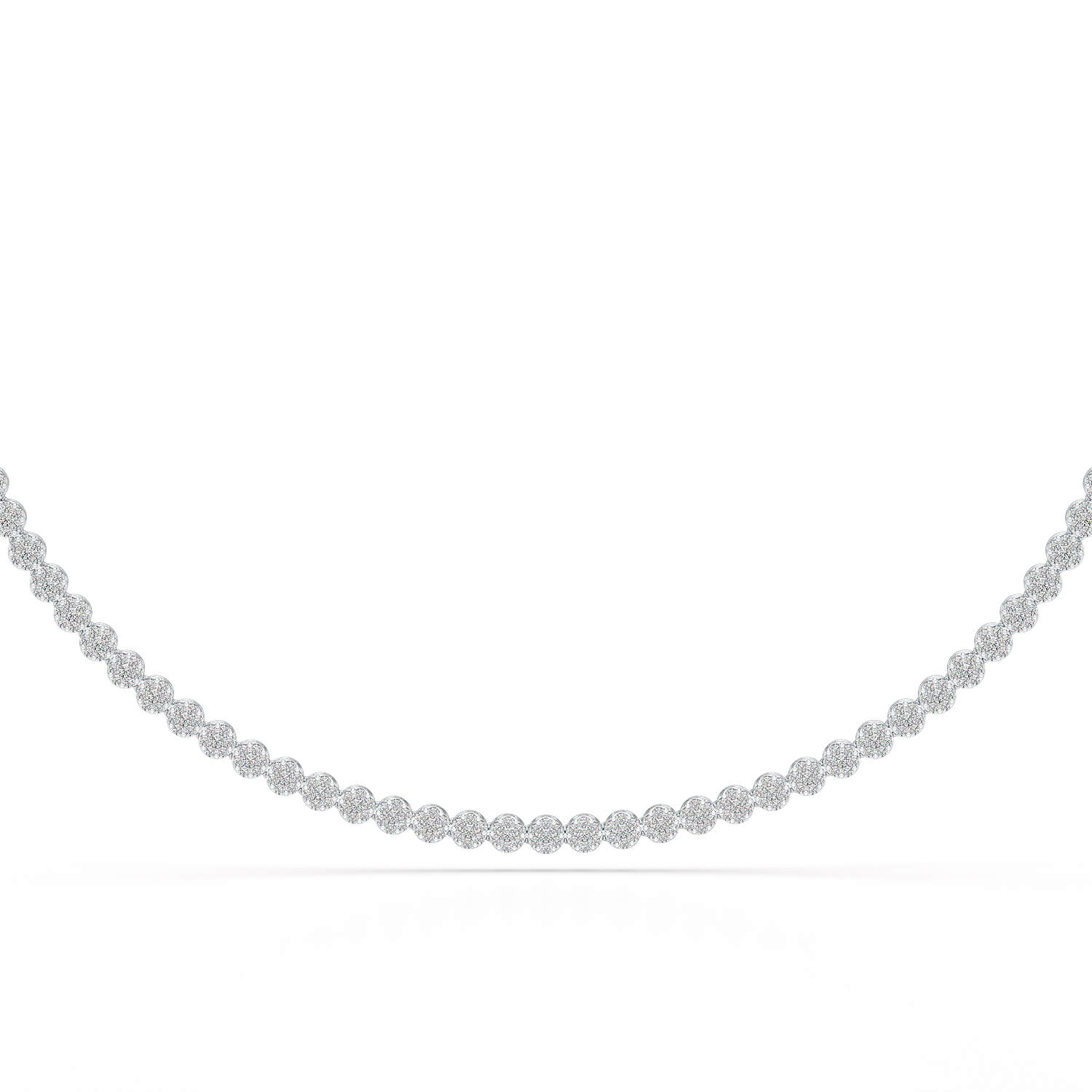 Lab Diamond Tennis 3.48 CT White Necklace