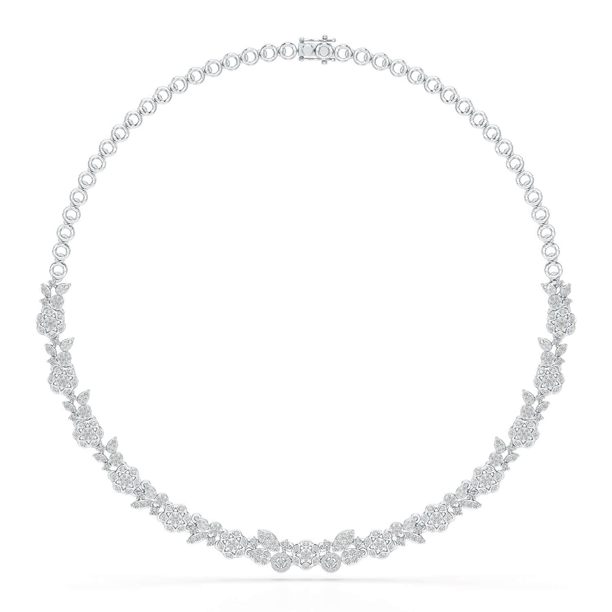 4.1 Carat Lab Diamond Petal Tennis Necklace