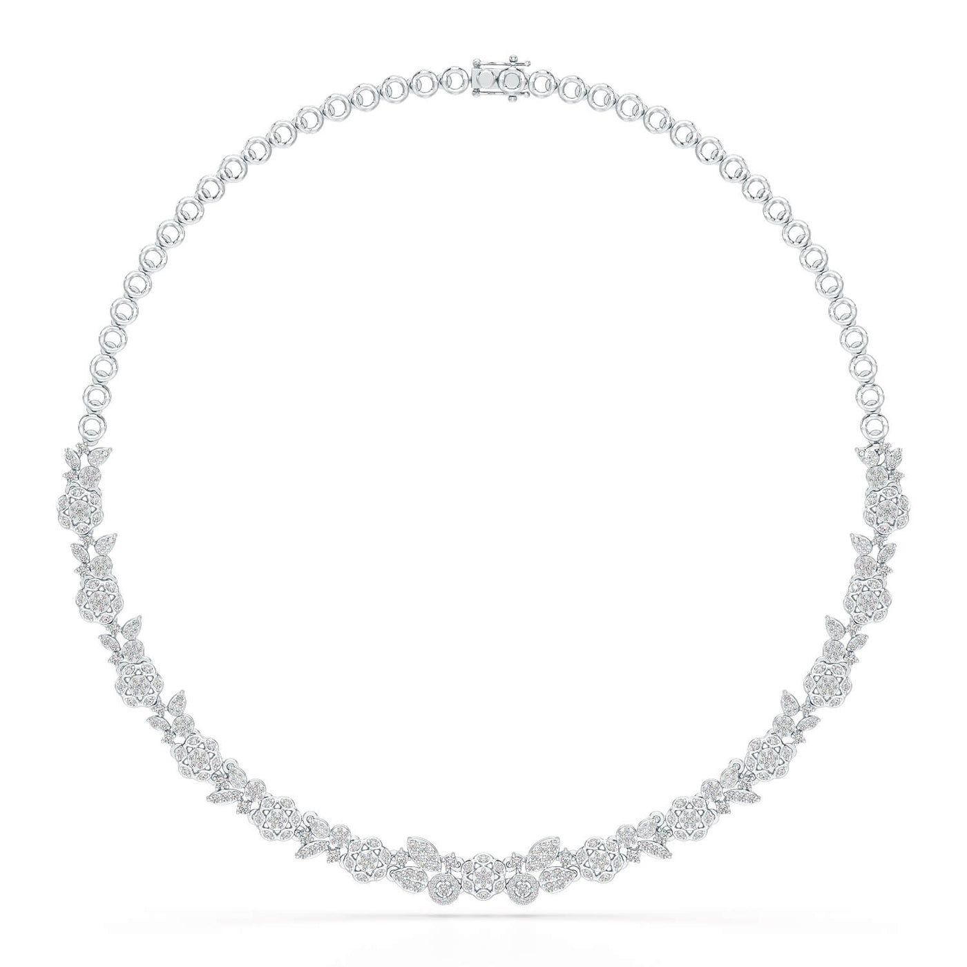4.1 Carat Lab Diamond Petal Tennis Necklace