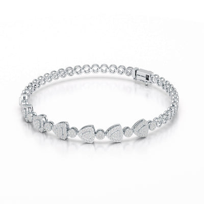 1.09 CT Diamond Lab Created Tennis Bracelet