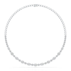 4.53 CT Marquise Cut Lab Diamond Tennis Necklace