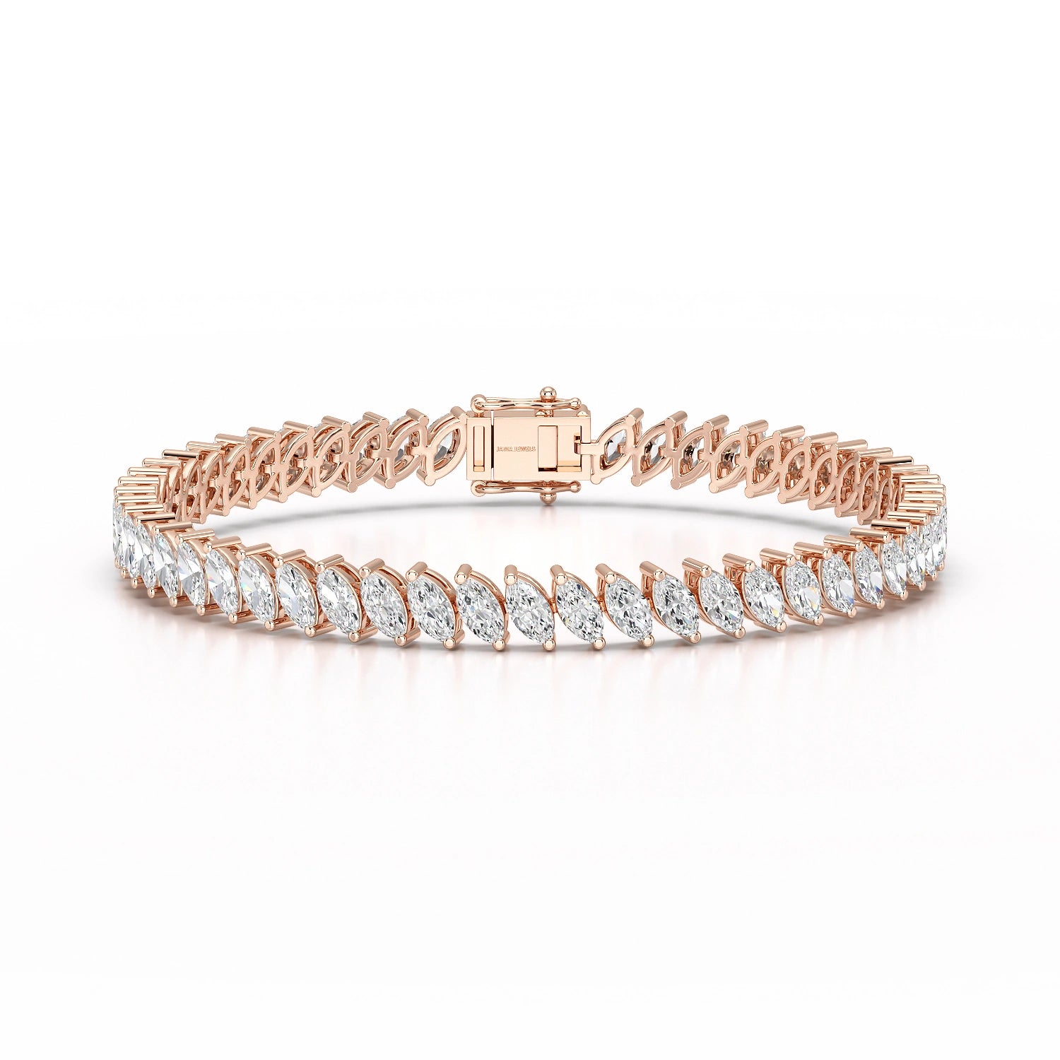 13.25 Marquise Cut Carat Tennis Lab Diamond Bracelet