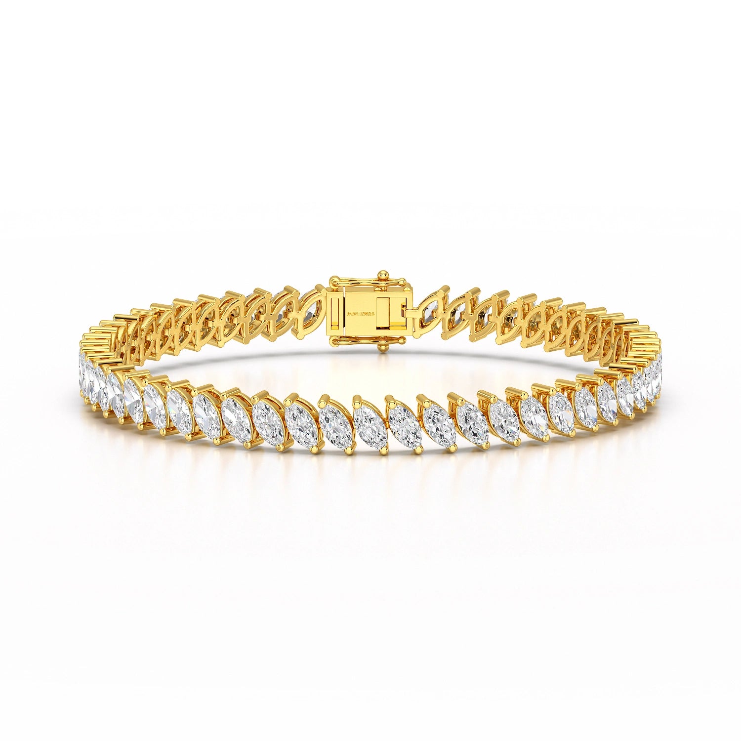 13.25 Marquise Cut Carat Tennis Lab Diamond Bracelet