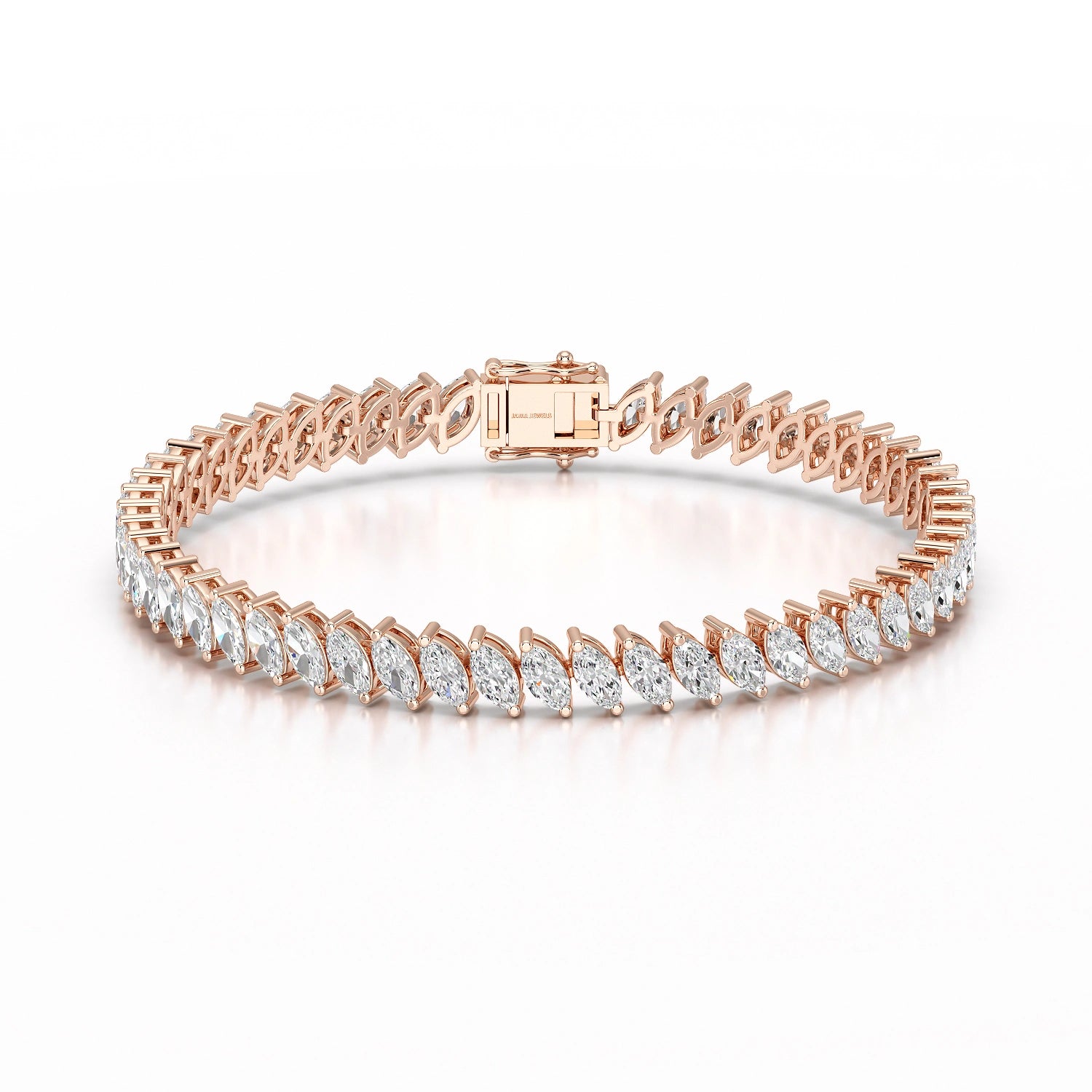 13.25 Marquise Cut Carat Tennis Lab Diamond Bracelet