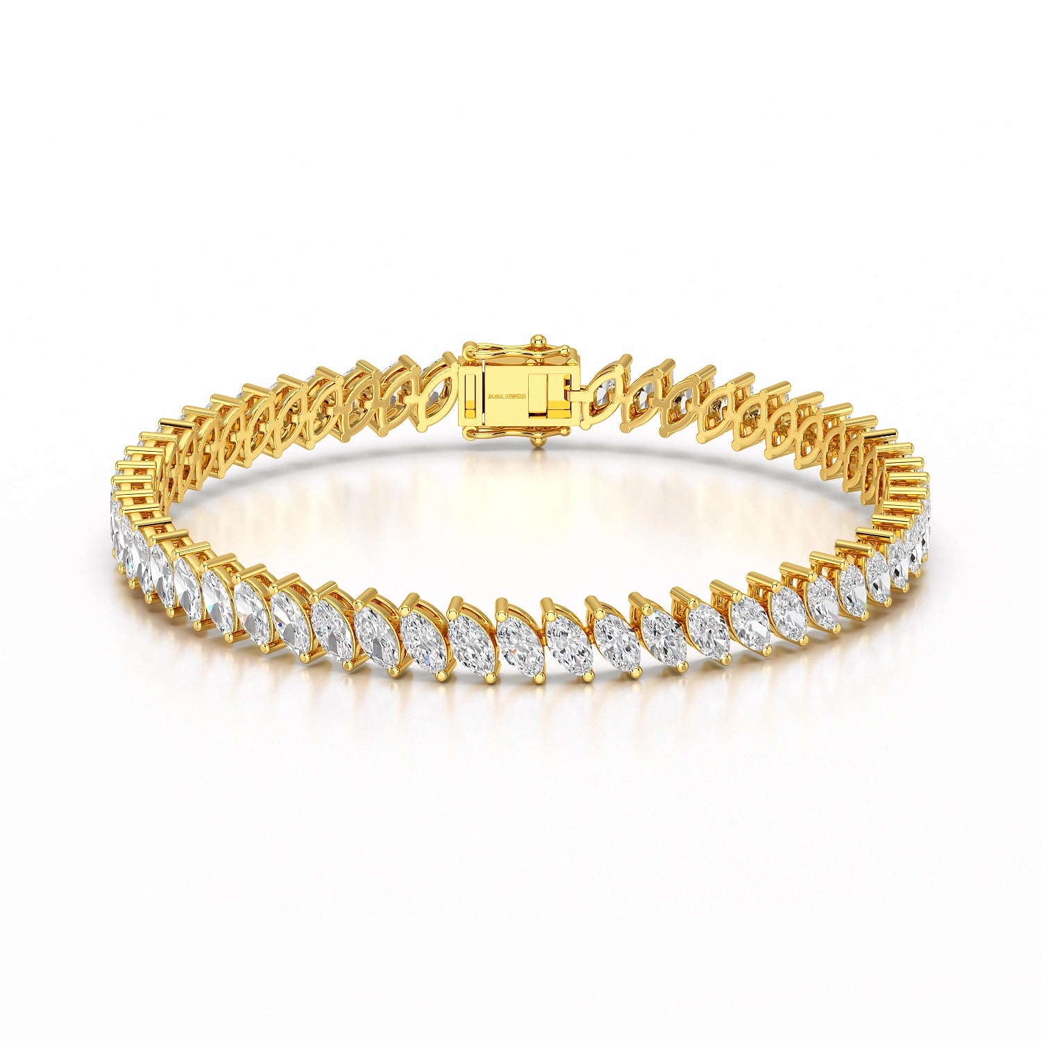 13.25 Marquise Cut Carat Tennis Lab Diamond Bracelet