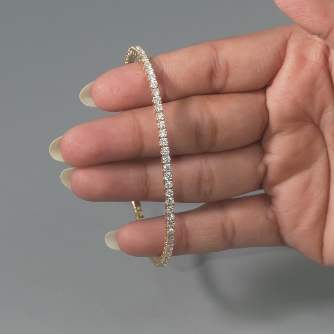 4.50 CT Round Cut Lab Diamond Tennis Bracelet
