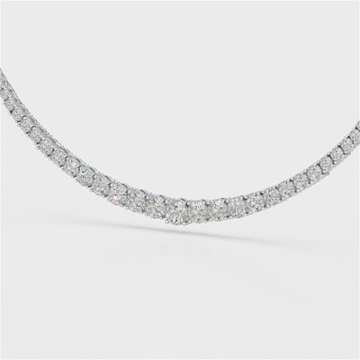 9.35 Carat Lab-Grown Diamond Riviere Necklace