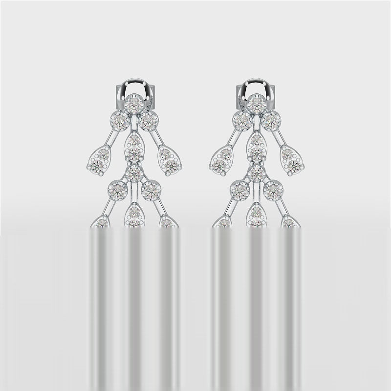 0.46 CT Lab Diamond Dangle Earring