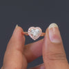 Hand shot video of 1.70 CT Heart Cut Pink Diamond Halo Ring