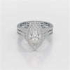 2.25 CT Marquise Cut Halo Lab Diamond Ring