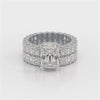 8.70 CT Classic Radiant Cut Diamond Twin Ring