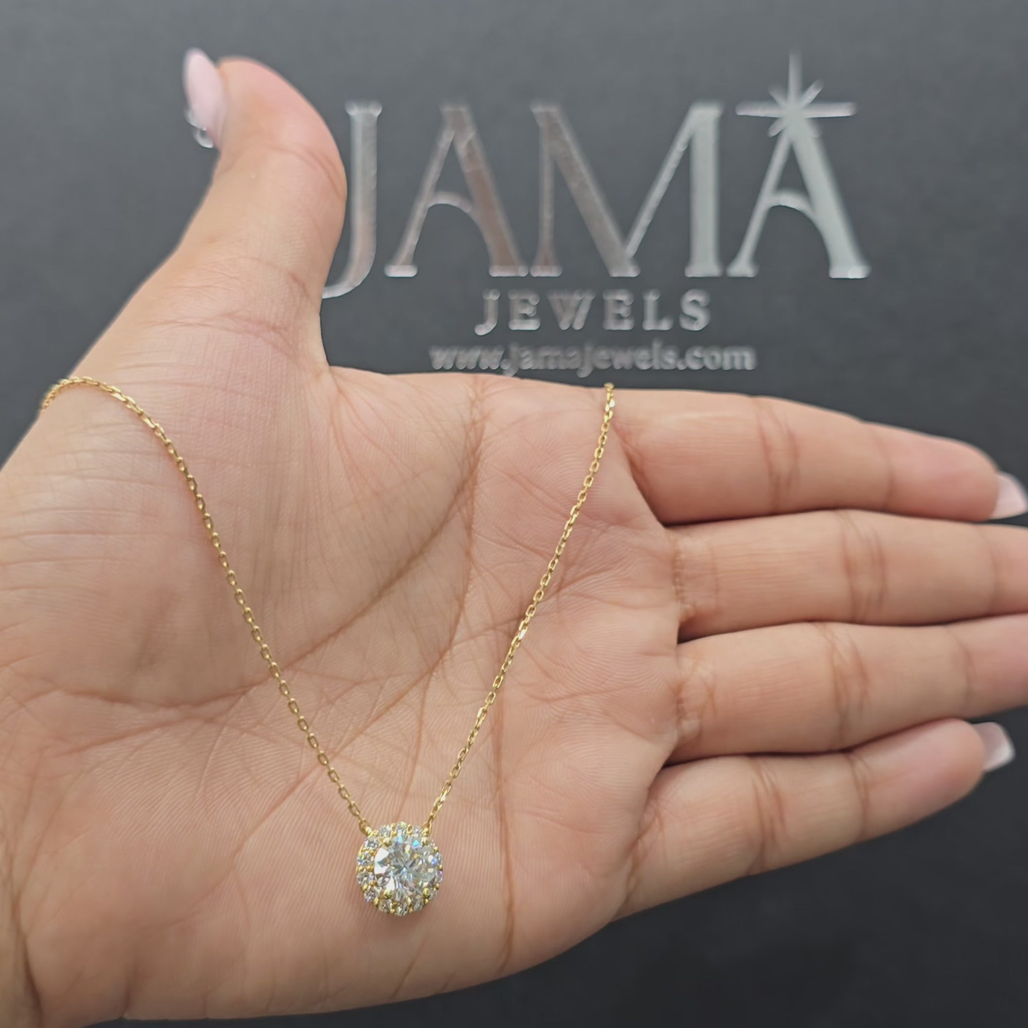 1.90 CT Round Cut Diamond Chain Pendant (Ready for Delivery)