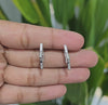0.15 Star Shaped Hoop Earring with Round Diamonds (Ready for Delivery)