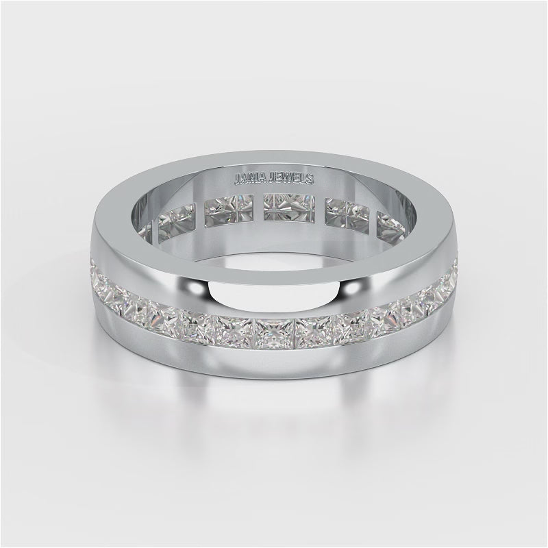 0.1 CT Princess Shape Lab Diamond Men's Ring