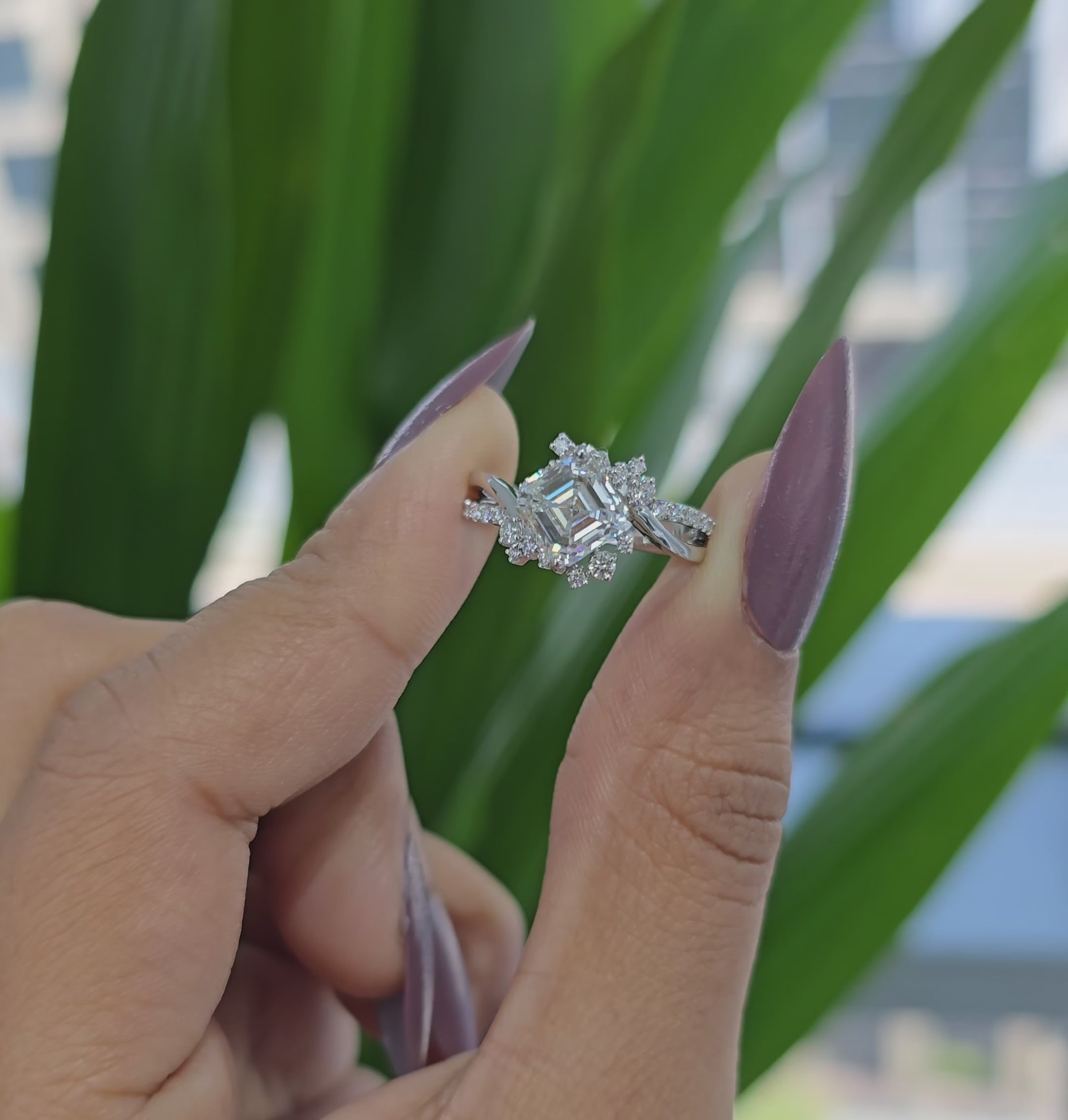 2 CT Square Emerald Cut Lab Grown Diamond Ring (Ready for Delivery)