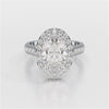 6.47 CT Oval Cut Hidden Halo Lab Diamond Ring