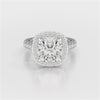 5.74 CT Lab Diamond Cushion Cut Halo Ring