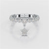 0.70 CT Round Cut Lab Diamond Ring with a Dangling Star