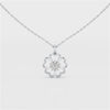 0.65 CT Heart Shape Pave Setting Pendant With Round Cut Lab Diamonds