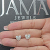 4.15 CT Heart Cut Single Stone Diamond Stud Earring (Ready for Delivery)